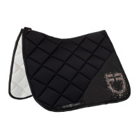 Tapete de dressage Equestro com logótipo em strass Preto