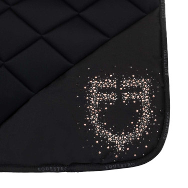 Tapete de dressage Equestro com logótipo em strass Tapete de dressage Equestro com logótipo em strass