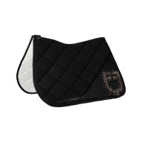 Tapete de salto com logotipo em strass Equestro Preto