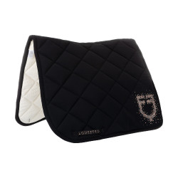Almofada de sela de dressage Equestro com logótipo em strass