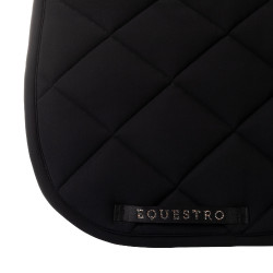 Almofada de sela de dressage Equestro com logótipo em strass Preto