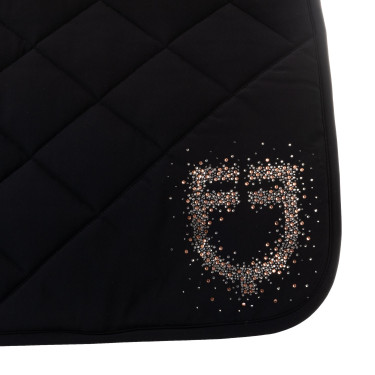Almofada de sela de dressage Equestro com logótipo em strass Almofada de sela de dressage Equestro com logótipo em strass