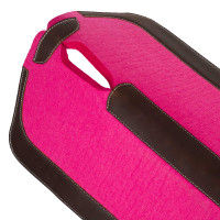 Almofada de sela western em feltro com inserções de couro 32"x32" Pool's Fúcsia Rosa Almofada de sela western em feltro com inserções de couro 32"x32" Pool's Fúcsia Rosa