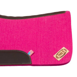 Almofada de sela western em feltro com inserções de couro 32"x32" Pool's Fúcsia Rosa