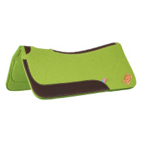 Almofada de sela western em feltro com inserções de couro 32"x32" Pool's Limão Amarelo Almofada de sela western em feltro com inserções de couro 32"x32" Pool's Limão Amarelo