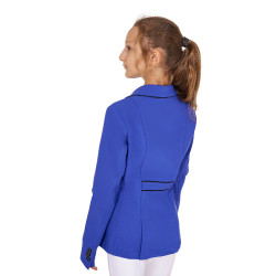 Casaco de concurso Equestro para menina em tecido técnico Azul sodalita Casaco de concurso Equestro para menina em tecido técnico Azul sodalita