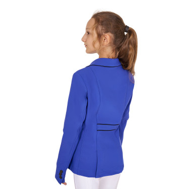 Casaco de concurso Equestro para menina em tecido técnico Azul sodalita Casaco de concurso Equestro para menina em tecido técnico Azul sodalita