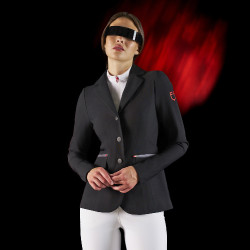 Casaco de competição feminino Equestro Ridertechnology com costuras termo-seladas