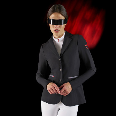 Casaco de competição feminino Equestro Ridertechnology com costuras termo-seladas Casaco de competição feminino Equestro Ridertechnology com costuras termo-seladas