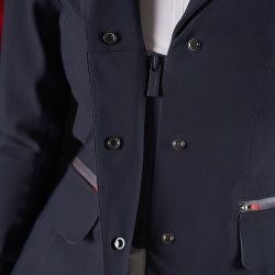 Casaco de competição feminino Equestro Ridertechnology com costuras termo-seladas Marinho Azul-marinho Casaco de competição feminino Equestro Ridertechnology com costuras termo-seladas Marinho Azul-marinho