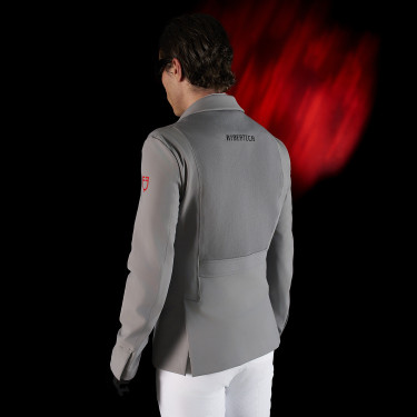 Casaco de competição masculino Equestro Ridertechnology com costuras termo-seladas Casaco de competição masculino Equestro Ridertechnology com costuras termo-seladas