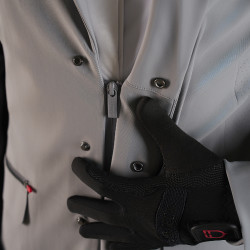 Casaco de competição masculino Equestro Ridertechnology com costuras termo-seladas Pássaro zombeteiro Cinzento Casaco de competição masculino Equestro Ridertechnology com costuras termo-seladas Pássaro zombeteiro Cinzento