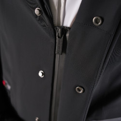 Casaco de competição masculino Equestro Ridertechnology com costuras termo-seladas Preto