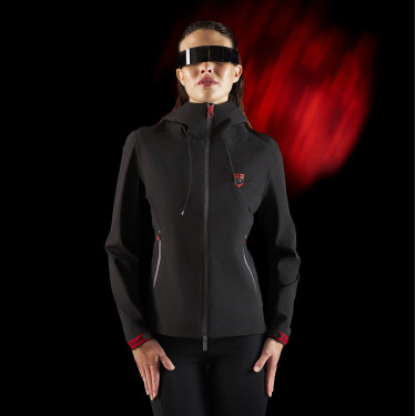 Casaco impermeável feminino Equestro Ridertechnology com zíper
