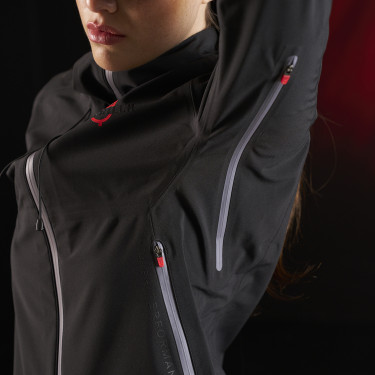 Casaco impermeável feminino Equestro Ridertechnology com zíper Casaco impermeável feminino Equestro Ridertechnology com zíper