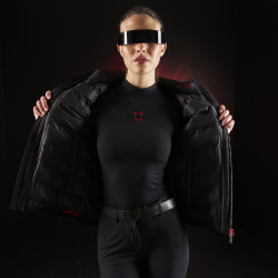 Casaco impermeável feminino Equestro Ridertechnology com zíper Preto Casaco impermeável feminino Equestro Ridertechnology com zíper Preto