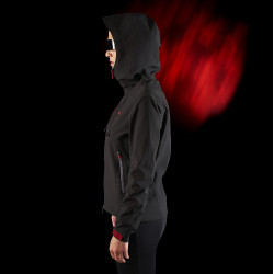 Casaco impermeável feminino Equestro Ridertechnology com zíper Preto Casaco impermeável feminino Equestro Ridertechnology com zíper Preto