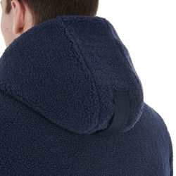 Casaco impermeável masculino com inserções em tecido Teddy Equestro Blazer marinho Azul-marinho