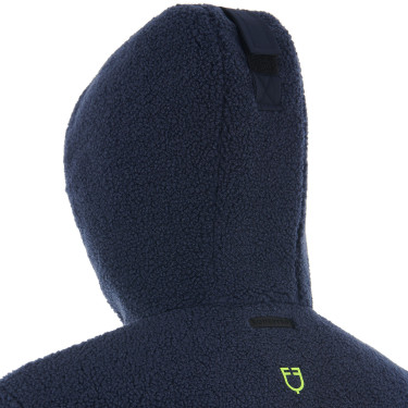 Casaco impermeável masculino com inserções em tecido Teddy Equestro Casaco impermeável masculino com inserções em tecido Teddy Equestro