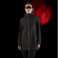 Casaco longo impermeável feminino Equestro Ridertechnology Preto Casaco longo impermeável feminino Equestro Ridertechnology Preto