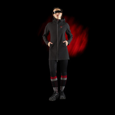 Casaco longo impermeável feminino Equestro Ridertechnology Casaco longo impermeável feminino Equestro Ridertechnology