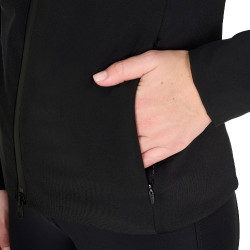 Casaco softshell feminino em tecido técnico acolchoado Equestro Preto