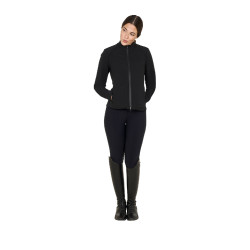 Casaco softshell feminino em tecido técnico acolchoado Equestro Preto