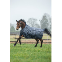 Cobertura highneck HKM Glasgow 1200D 300g Azul / preto Cobertura highneck HKM Glasgow 1200D 300g Azul / preto