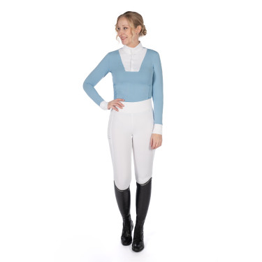 Polo de competição Virginia de manga comprida feminino HKM Polo de competição Virginia de manga comprida feminino HKM