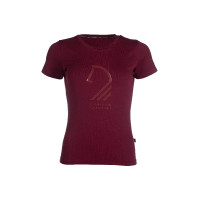 T-shirt Livigno Horse Head feminino HKM Bordéus Bordô T-shirt Livigno Horse Head feminino HKM Bordéus Bordô