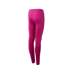 Legging de equitação com grip de silicone completo Madison infantil Horze Rosa beterraba