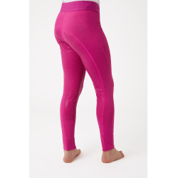 Legging de equitação com grip de silicone completo Madison infantil Horze Rosa beterraba