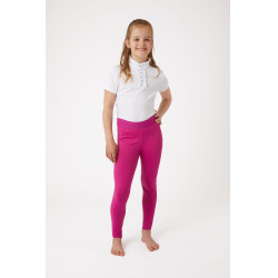 Legging de equitação com grip de silicone completo Madison infantil Horze Rosa beterraba