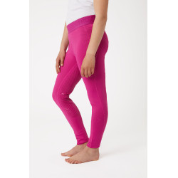 Legging de equitação com grip de silicone completo Madison infantil Horze Rosa beterraba