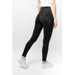 Legging térmico híbrido Horze Anya full grip Caviar preto Legging térmico híbrido Horze Anya full grip Caviar preto