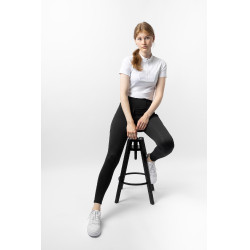 Legging térmico híbrido Horze Anya full grip Caviar preto Legging térmico híbrido Horze Anya full grip Caviar preto