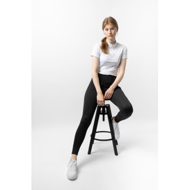 Legging térmico híbrido Horze Anya full grip Caviar preto Legging térmico híbrido Horze Anya full grip Caviar preto