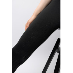 Legging térmico híbrido Horze Anya full grip Caviar preto Legging térmico híbrido Horze Anya full grip Caviar preto