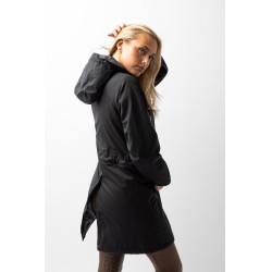 Impermeável Elise com forro acolchoado Horze Caviar preto