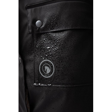 Impermeável Elise com forro acolchoado Horze Caviar preto