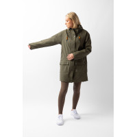 Impermeável Elise com forro acolchoado Horze Verde-oliva