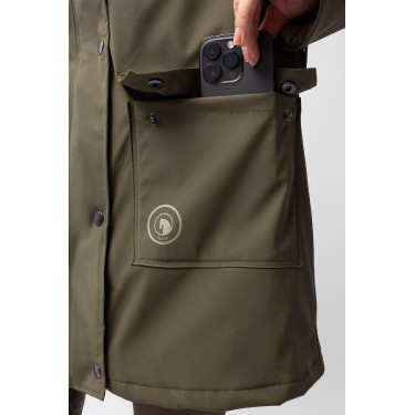 Impermeável Elise com forro acolchoado Horze Verde-oliva Impermeável Elise com forro acolchoado Horze Verde-oliva