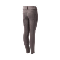 Calça de equitação térmica full grip Horze Rhea infantil bolsos traseiros Falcão castanho Calça de equitação térmica full grip Horze Rhea infantil bolsos traseiros Falcão castanho