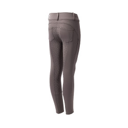 Calça de equitação térmica full grip Horze Rhea infantil bolsos traseiros Falcão castanho Calça de equitação térmica full grip Horze Rhea infantil bolsos traseiros Falcão castanho