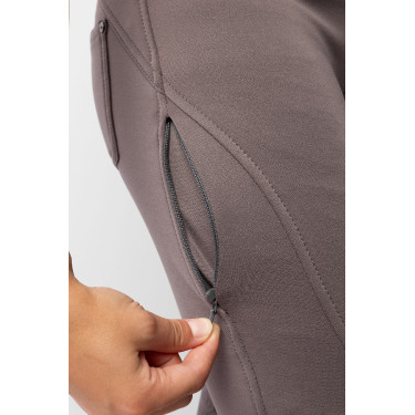 Calça de equitação térmica full grip Horze Rhea infantil bolsos traseiros Falcão castanho Calça de equitação térmica full grip Horze Rhea infantil bolsos traseiros Falcão castanho