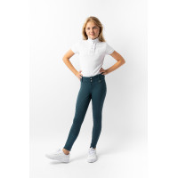 Calça de equitação térmica full grip Horze Rhea infantil bolsos traseiros Falcão castanho Calça de equitação térmica full grip Horze Rhea infantil bolsos traseiros Falcão castanho