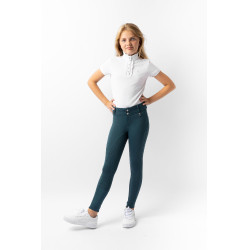 Calça de equitação térmica full grip Horze Rhea infantil bolsos traseiros Calça de equitação térmica full grip Horze Rhea infantil bolsos traseiros