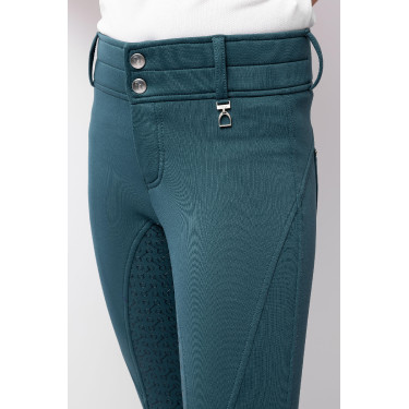 Calça de equitação térmica full grip Horze Rhea infantil bolsos traseiros Calça de equitação térmica full grip Horze Rhea infantil bolsos traseiros