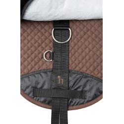 Tapete de montaria em pele de carneiro Horze Preto