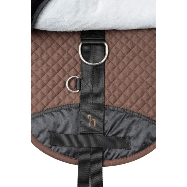 Tapete de montaria em pele de carneiro Horze Preto